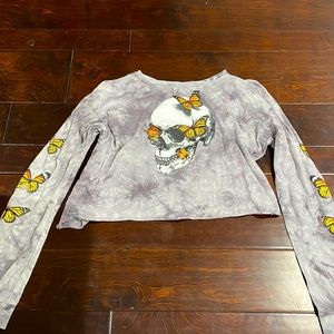 Medium skull butterfly shirt
